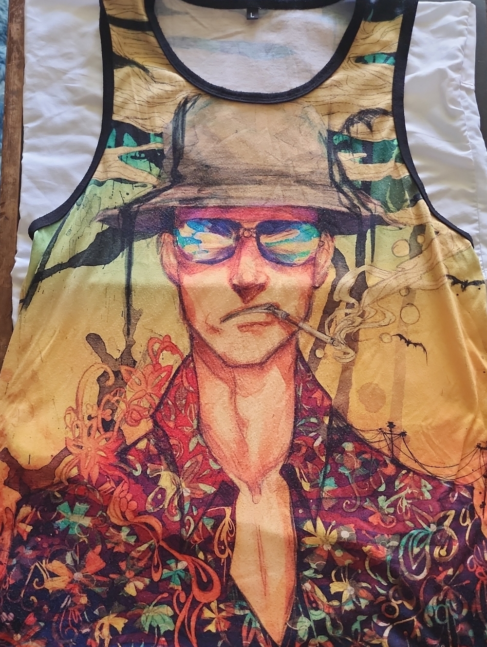 Fear and Loathing in Las Vegas Trippy Graphic Festival Tank Top - L